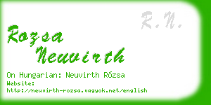 rozsa neuvirth business card